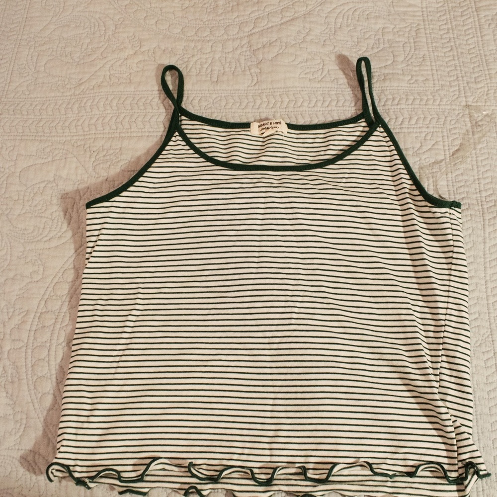 Green striped Tank top